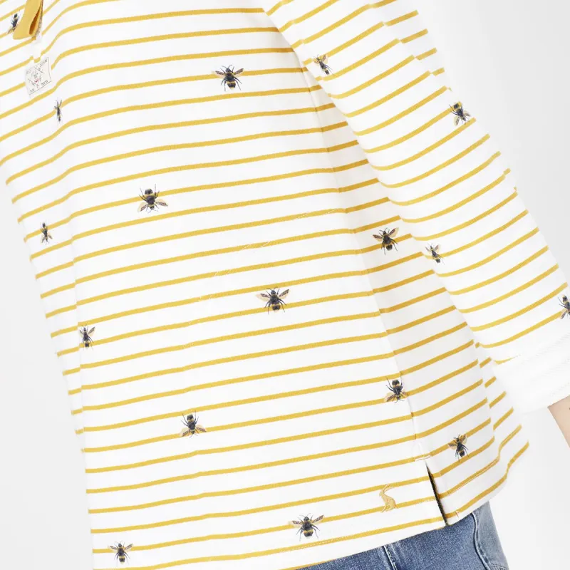 Joules Pip Print Casual Half Zip Sweatshirt - Yellow Stripe Bee-3