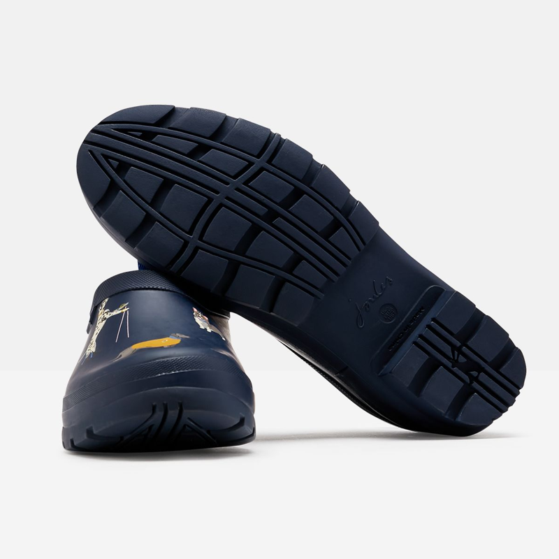 Joules Pop On Printed Welly Clog - Navy Dog-2