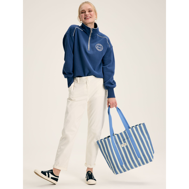 Joules Promenade Beach Bag - Blue Stripe-4