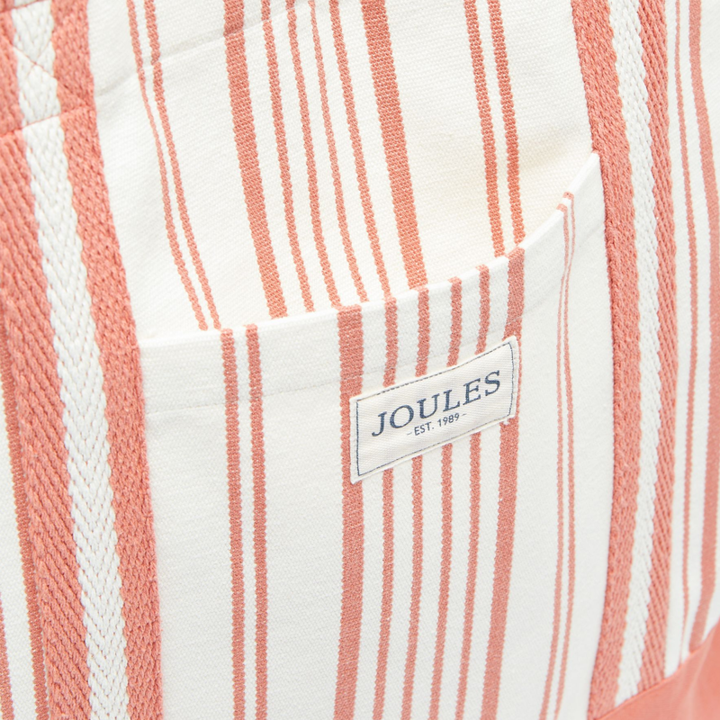Joules Promenade Beach Bag - Red Stripe-2