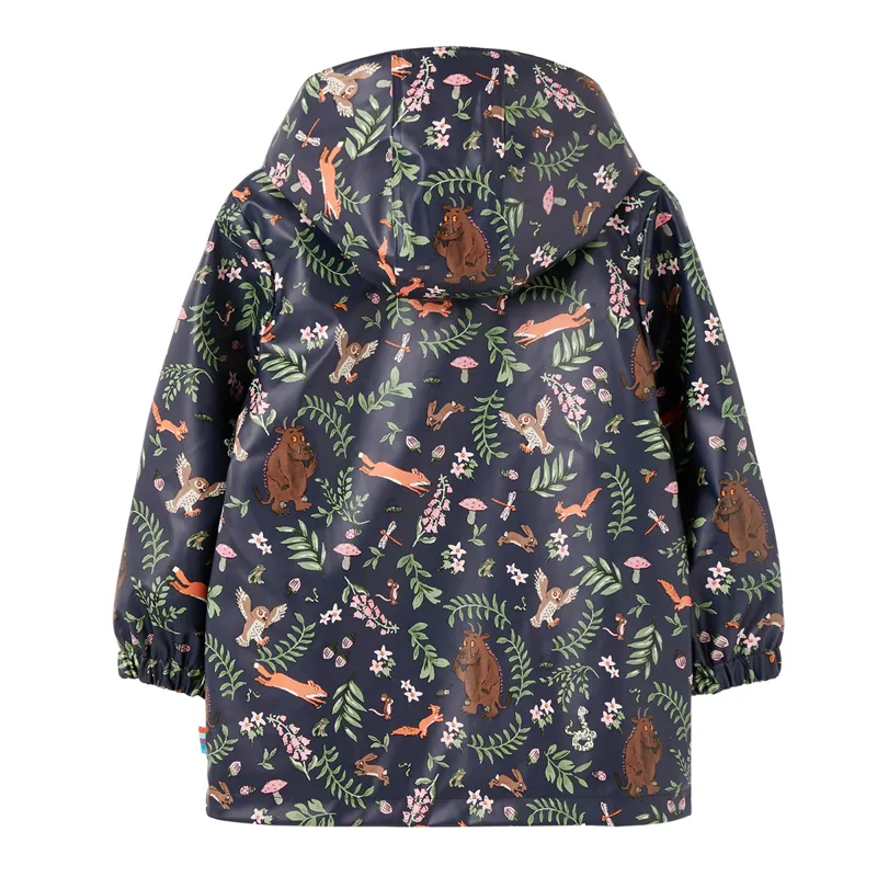 Joules Gruffalo Raindance Straight Cut Rubber Coat - Gruffalo Blue Floral-1