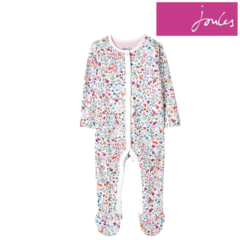 Joules Razamataz Babygrow - White Ditsy