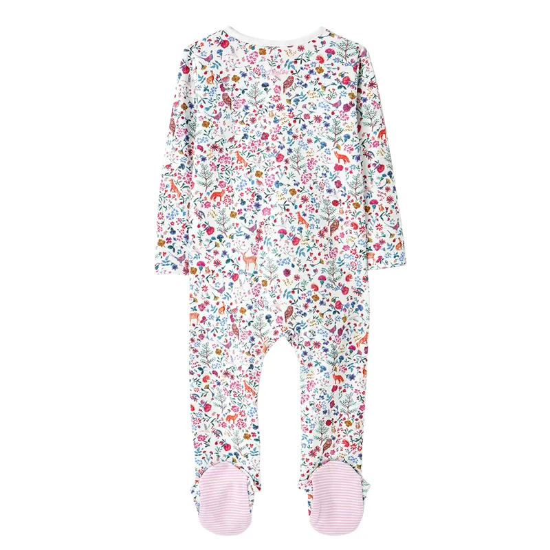 Joules Razamataz Babygrow - White Ditsy-1