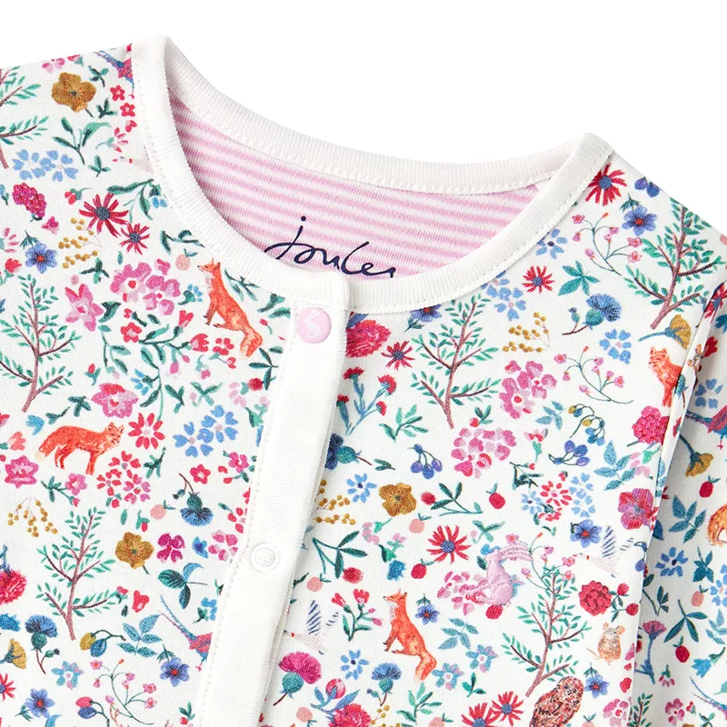 Joules Razamataz Babygrow - White Ditsy-2