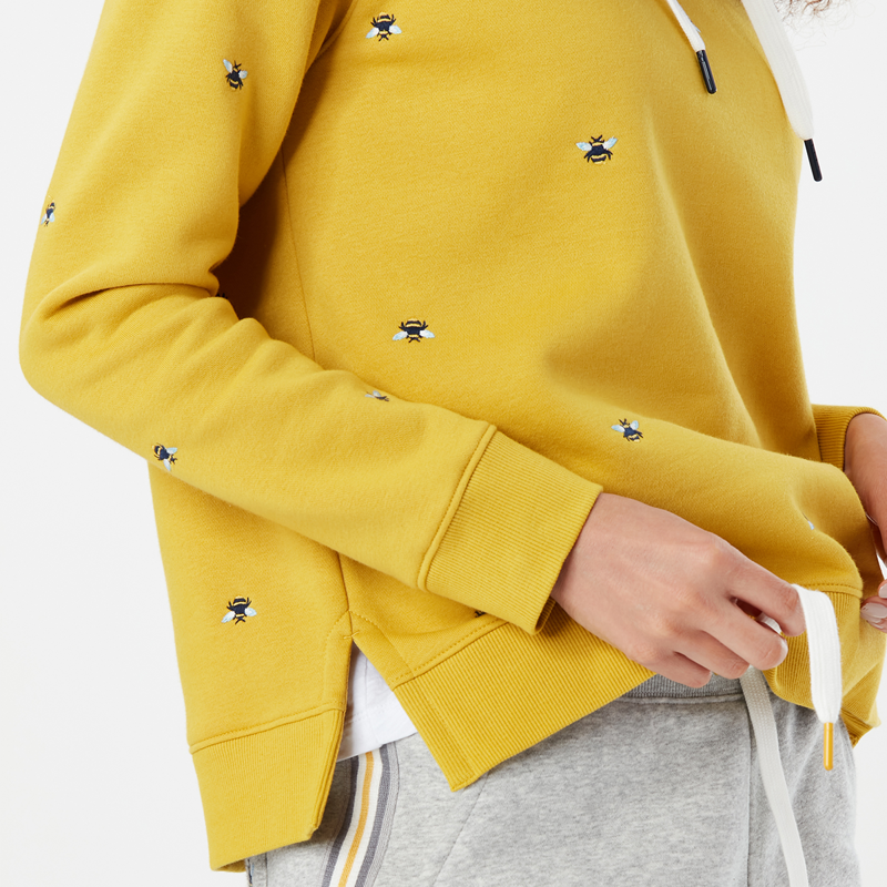 Joules Rowley Raglan Hooded Sweatshirt - Yellow Bees-1