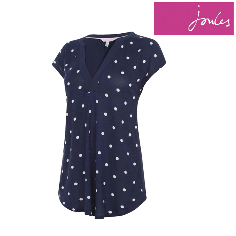 Joules Ryder Print Sleeveless Top - Navy Spot