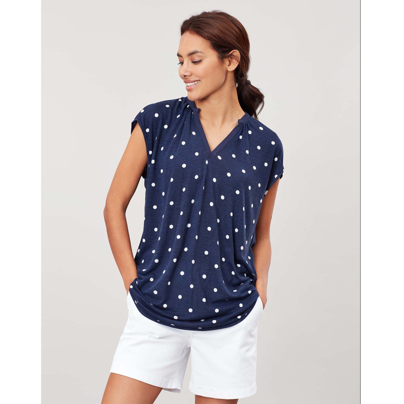 Joules Ryder Print Sleeveless Top - Navy Spot-1