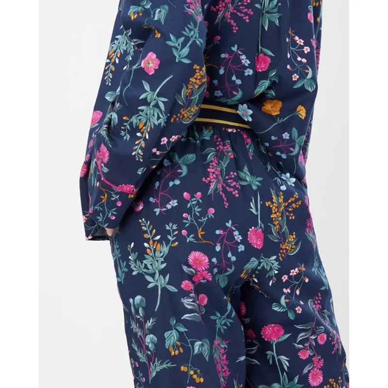Joules Sleeptight Light Pyjama Set - Navy Ditsy Florals-3