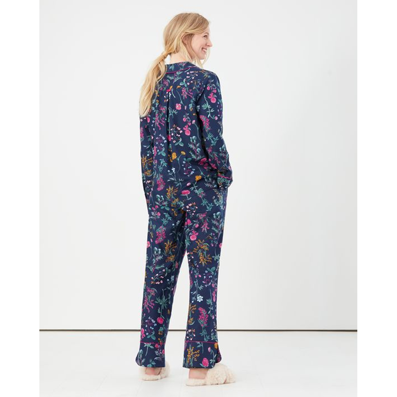 Joules Sleeptight Light Pyjama Set - Navy Ditsy Florals-4