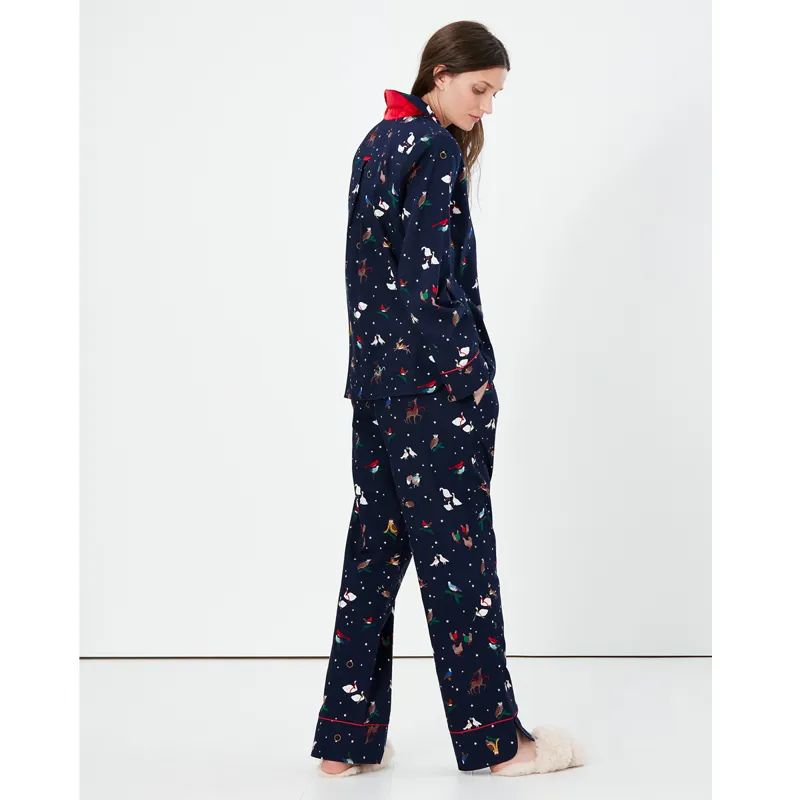 Joules Sleeptight Brushed Cotton Pyjama Set - Xmas Animals-1
