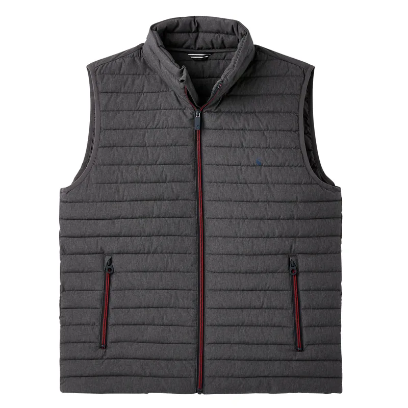 Joules Snug Packable Padded Gilet - Grey Marl