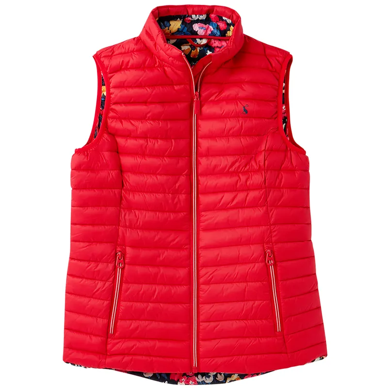 Joules Snug Water Resistant Packable Gilet - Red