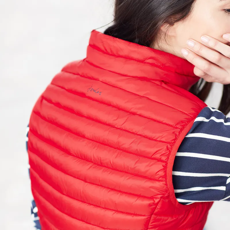 Joules Snug Water Resistant Packable Gilet - Red-3