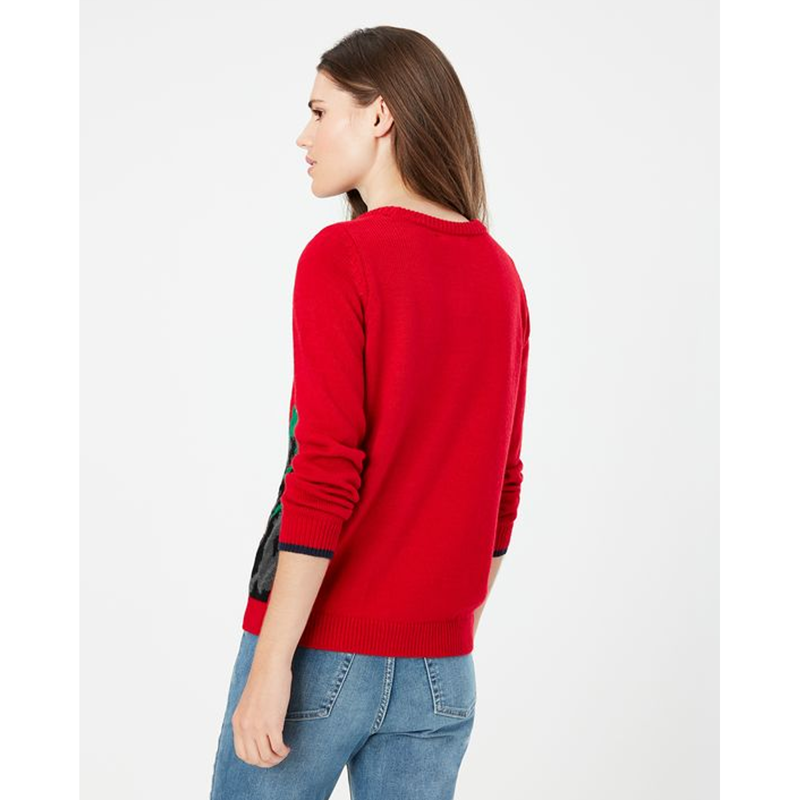 Joules The Cracking Festive Intarsia Jumper - Festive Dog-3