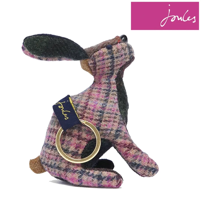 Joules Tweedle Novelty Tweed Keyring - Brown Hare