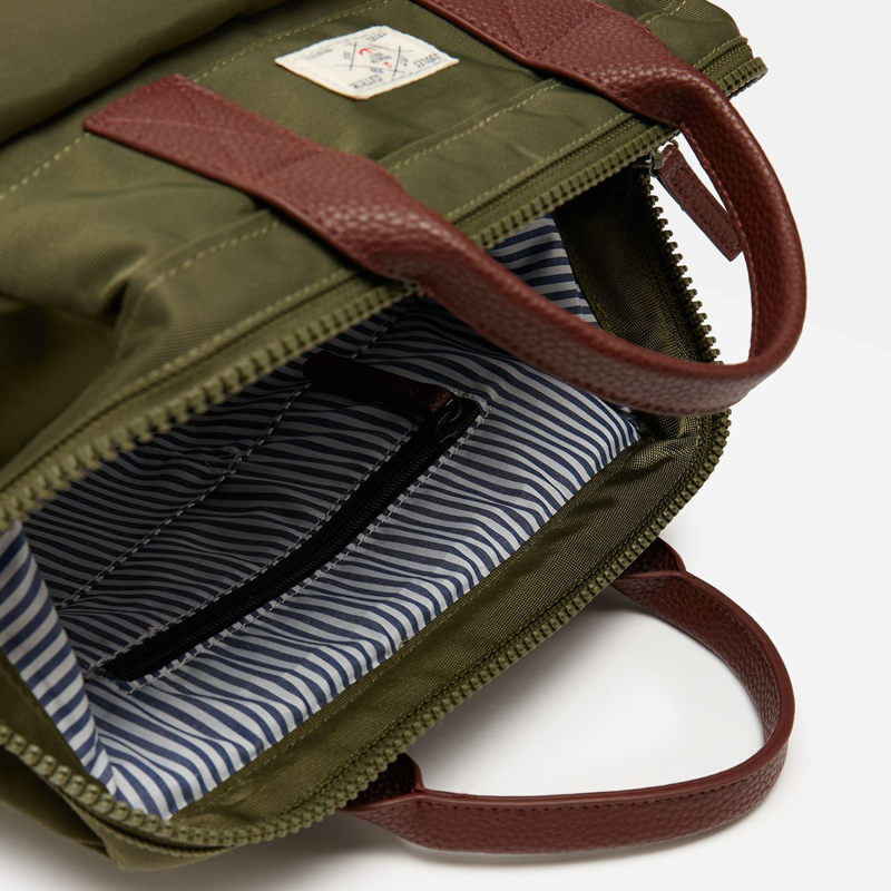 Joules Wells Canvas Rucksack - Khaki Green-2