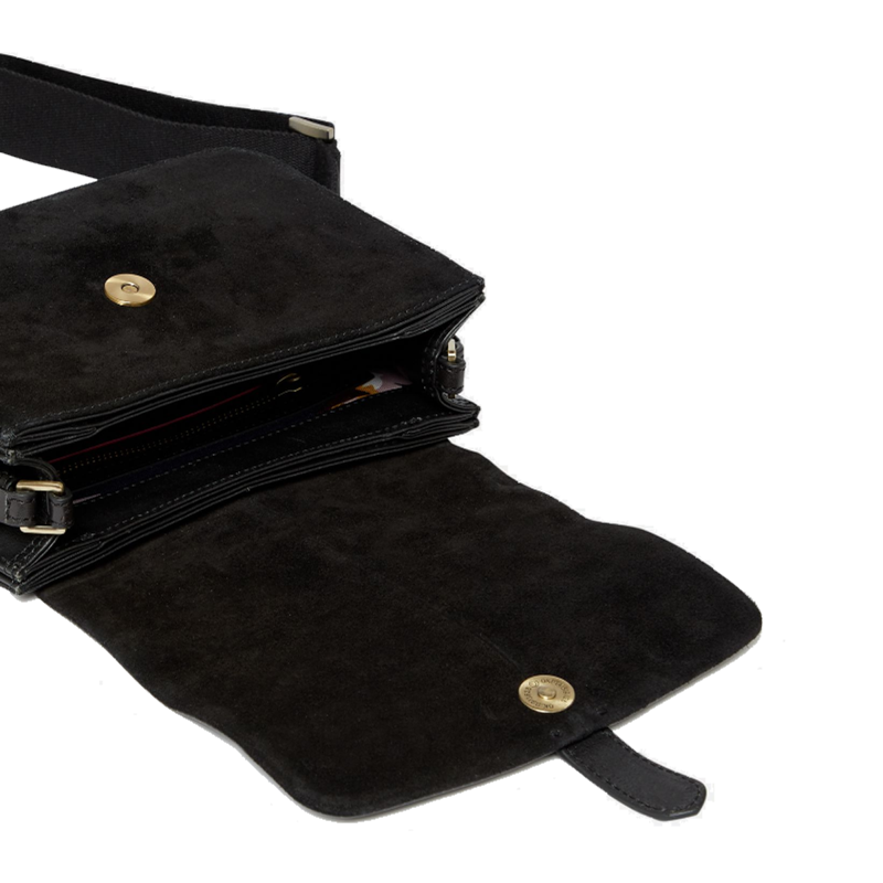 Joules Wimbourne Suede Cross Body Bag - Black-1