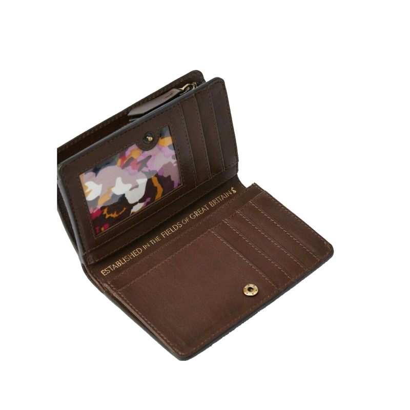 Joules Wyton Leather Foldover Purse - Chocolate-1