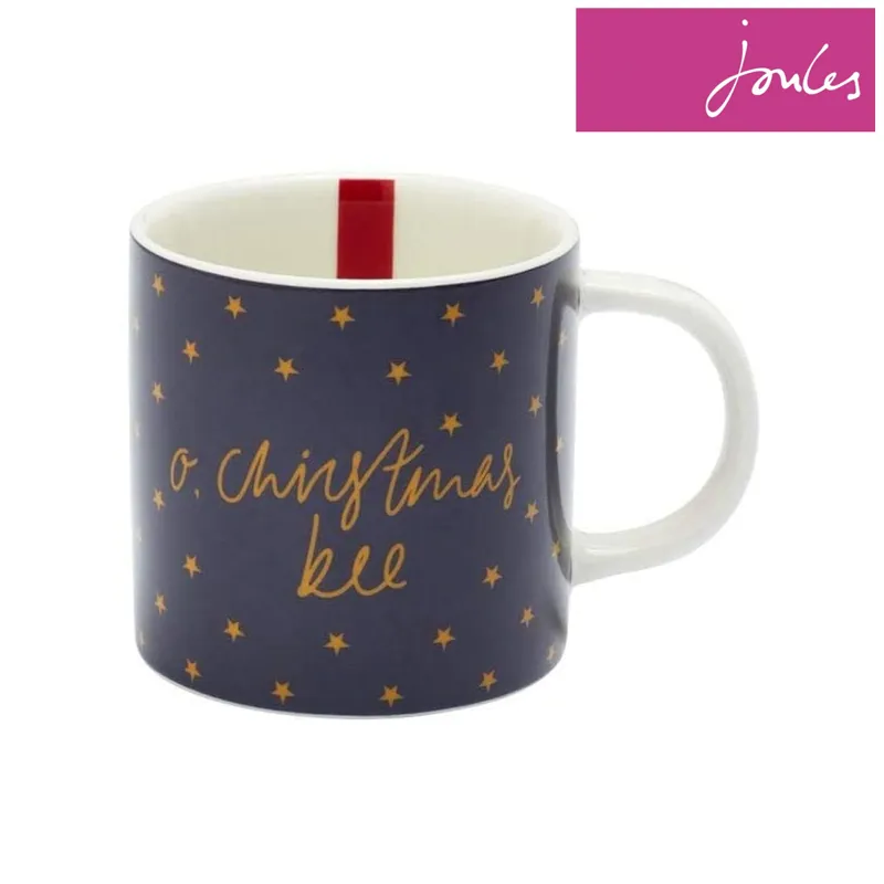 Joules Christmas Cuppa Porcelain Mug - Navy Xmas Bee