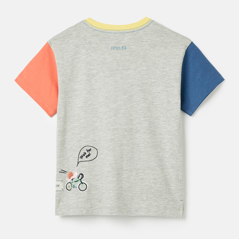 Joules Zack Hotch Potch Children's T-Shirt - Grey Marl-1