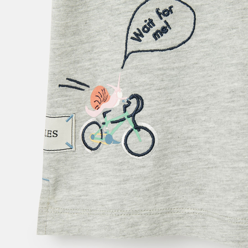 Joules Zack Hotch Potch Children's T-Shirt - Grey Marl-4