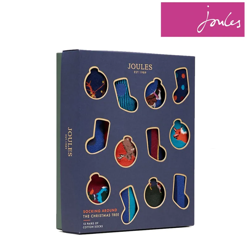 Joules 12 Days Of Christmas 12 Pack Socks