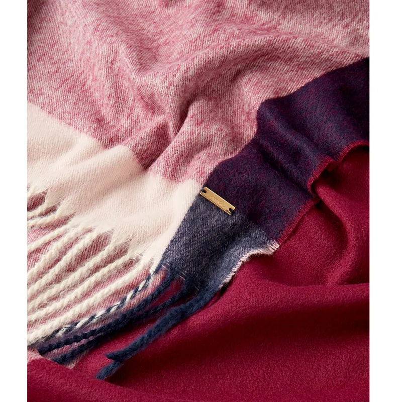 Joules Farah Check Scarf - Cream Pink Check-1