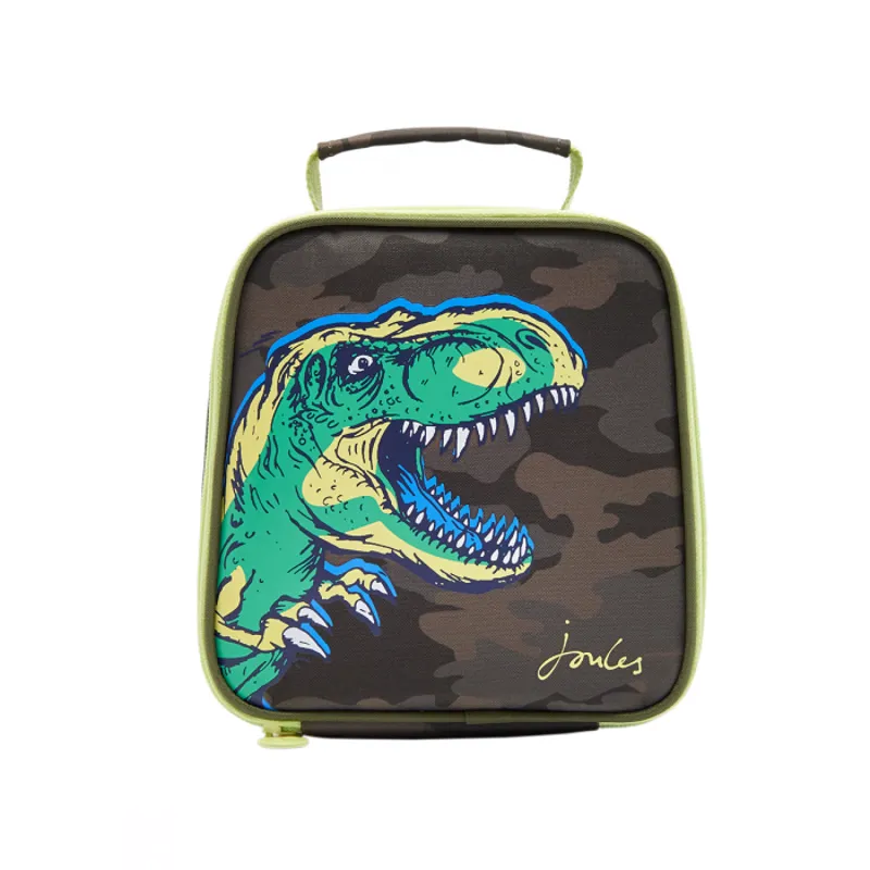 Joules Munch Boys Lunch Bag - Green Camo Dino-1