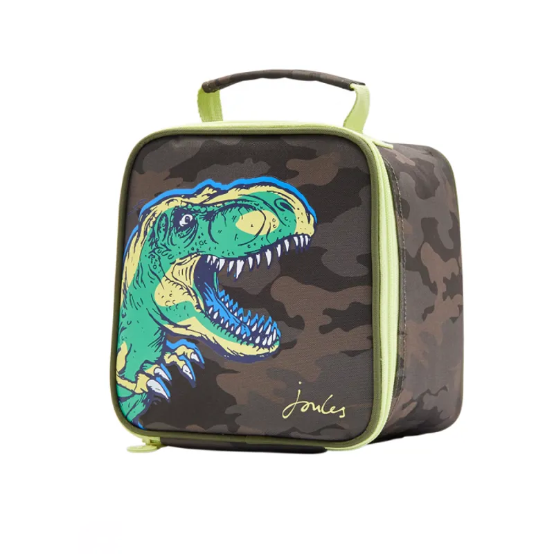 Joules Munch Boys Lunch Bag - Green Camo Dino