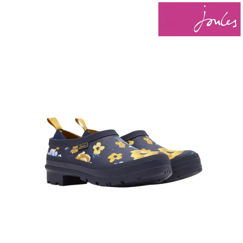Joules Pop On Welly Clogs - Navy Botanical-1