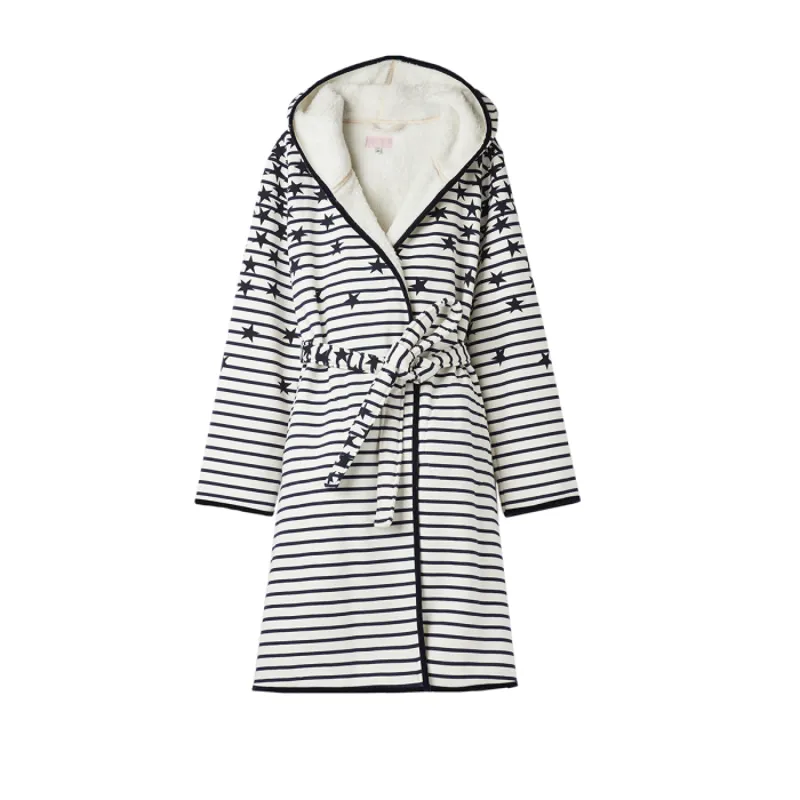 Joules Ida Jersey Fleece Lined Dressing Gown-8