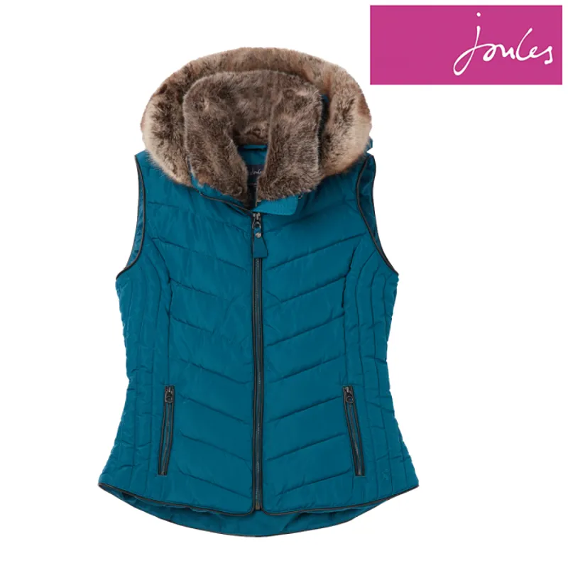 Joules Maybury Chevron Gillet With Hood - Dark Teal-1