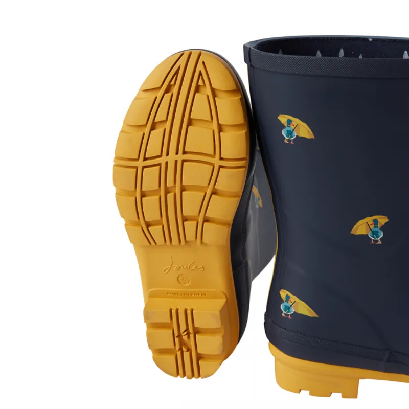 Joules Molly Mid Height Wellies - Navy Ducks-4