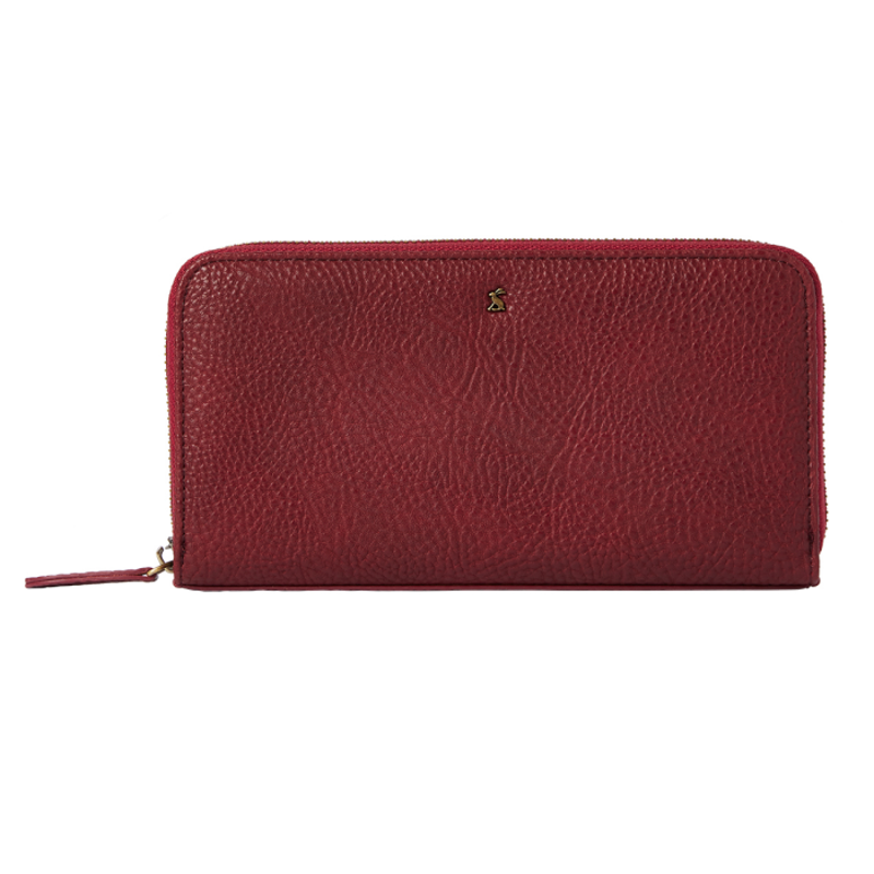 Joules Fairford Bright Zip Round Purse - Berry