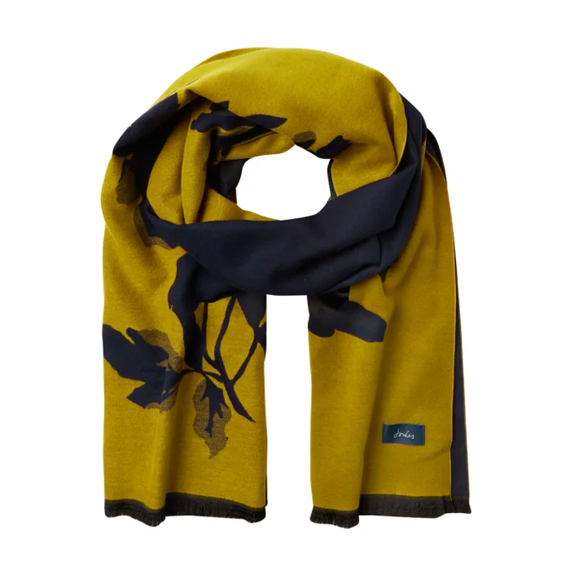 Joules Jacquelyn Jacquard Scarf - Gold Floral