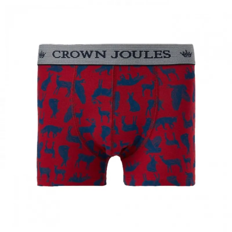 Joules Crown Joules Boxer Shorts - Navy Red Animals