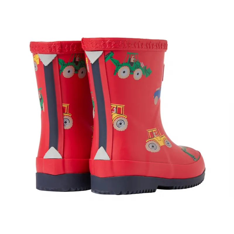 Joules Baby Printed Wellies - Red Vehicles