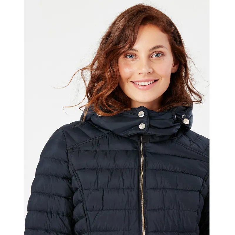 Joules Canterbury Long Padded Jacket - Marine Navy-3