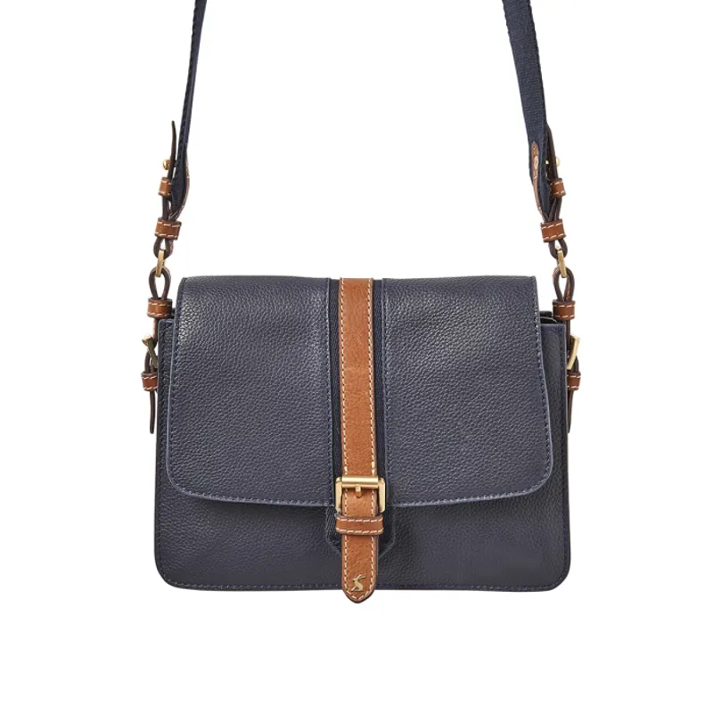 Joules Wimbourne Carriage Leather Cross Body Bag - French Navy