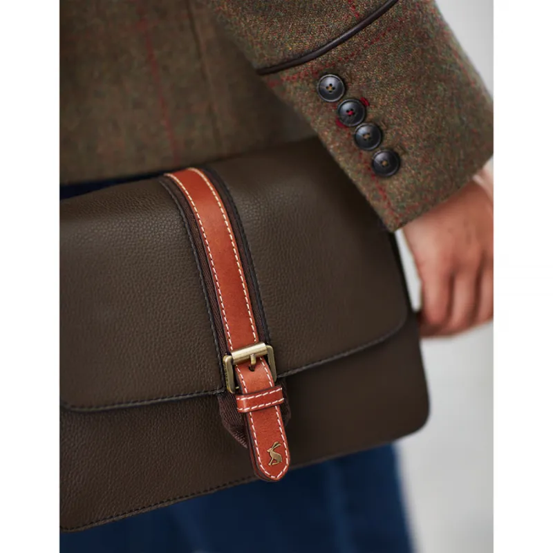 Joules Wimbourne Carriage Leather Cross Body Bag - Khaki-1