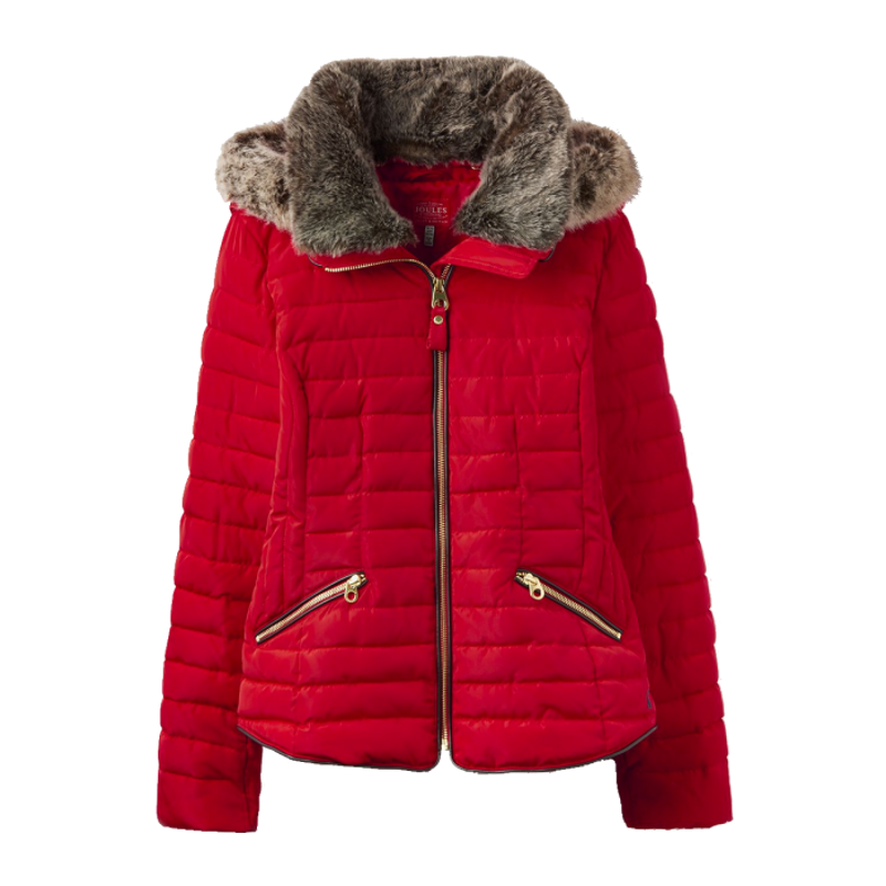 Joules Gosling Ladies Padded Jacket Z - Red-2