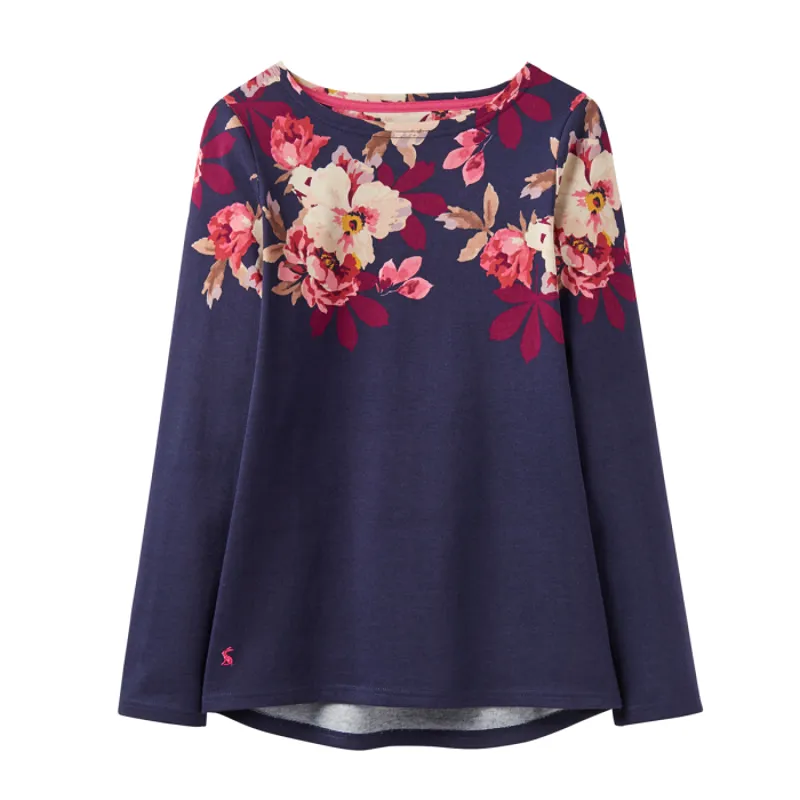 Joules Harbour Print Ladies Jersey Top Z - Navy Bircham Border