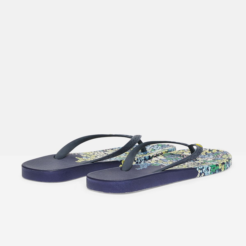 Joules Flip Flops - Navy Ditsy-3