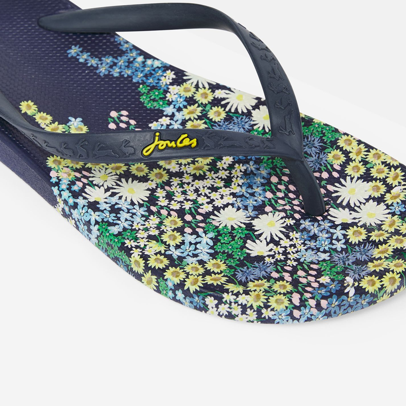 Joules Flip Flops - Navy Ditsy-2