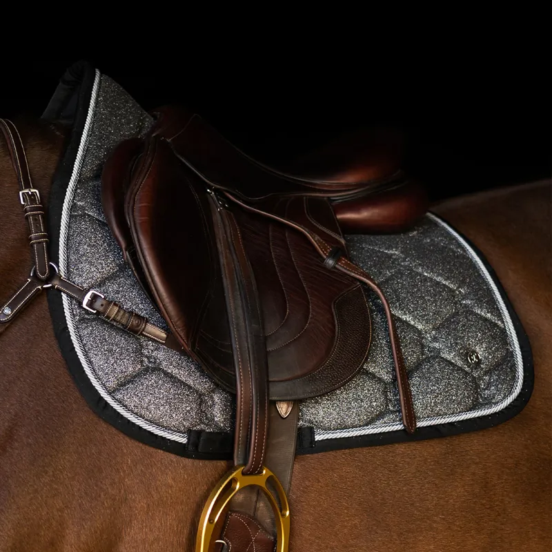 PS of Sweden Stardust Jump Saddle Pad - Gun Metal-1