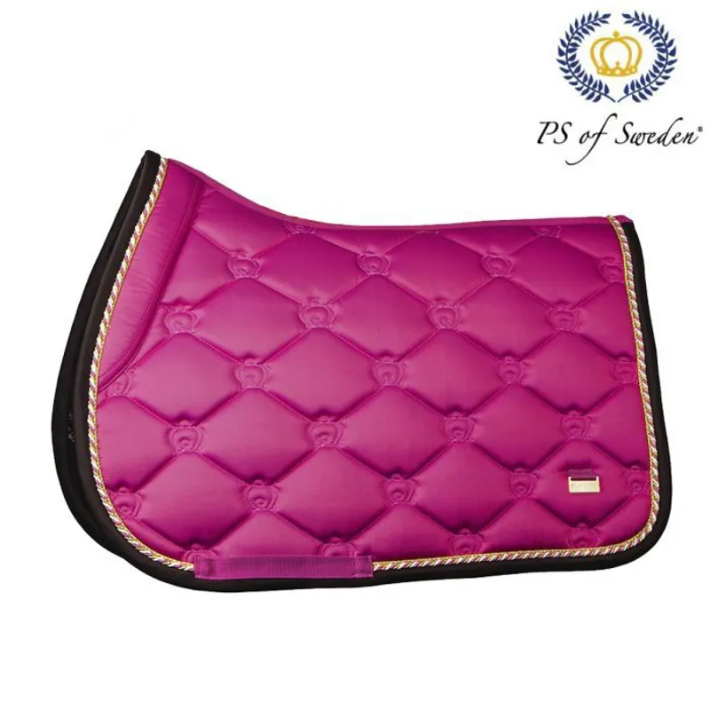PS Of Sweden Monogram Jump Saddle Pad - Raspberry, Violet & Atlantic