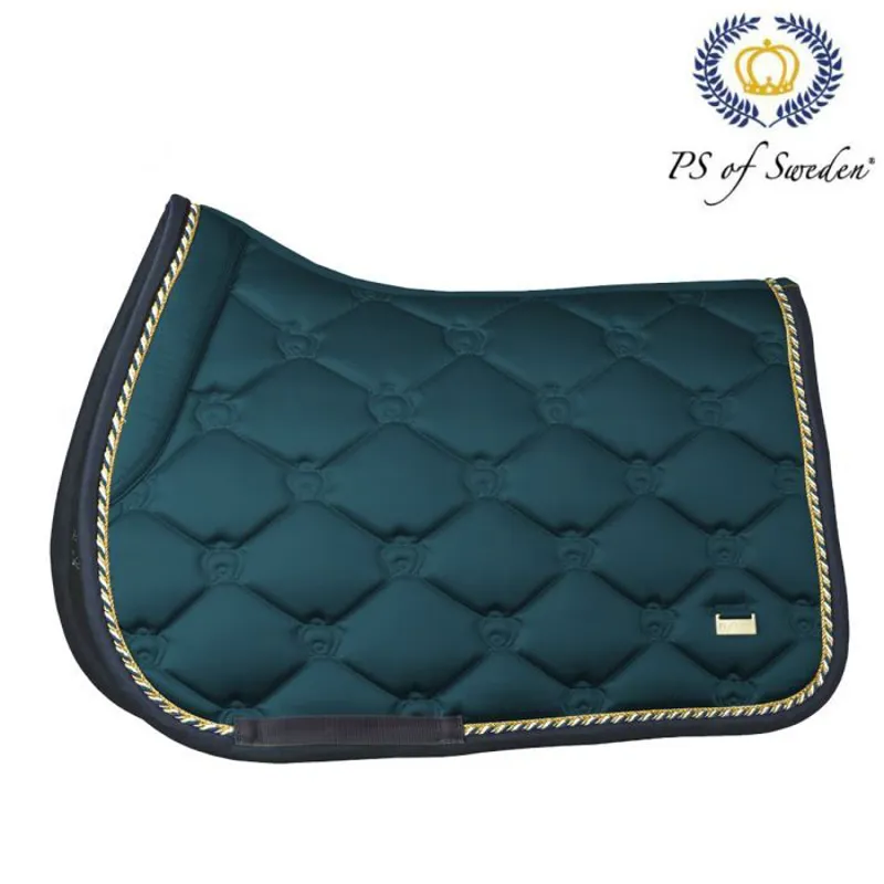 PS Of Sweden Monogram Jump Saddle Pad - Raspberry, Violet & Atlantic-3