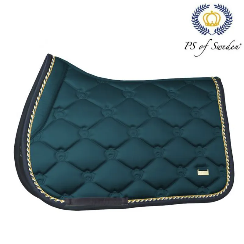 PS Of Sweden Monogram Jump Saddle Pad - Raspberry, Violet & Atlantic-7