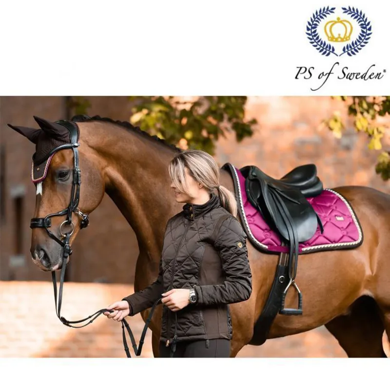 PS Of Sweden Monogram Jump Saddle Pad - Raspberry, Violet & Atlantic-4