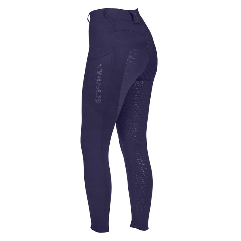 Just Togs Freedom Ladies Full Grip Riding Tights - Navy-1